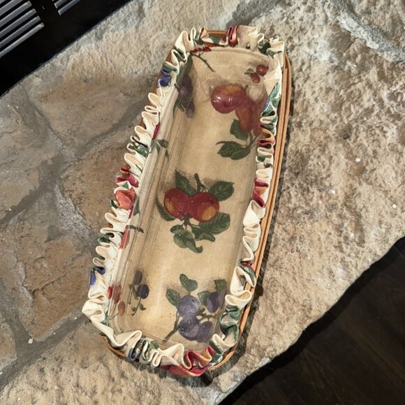 Longaberger Cracker Basket With Protector And Liner 1993 - Picture 1 of 3